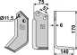 Preview: Fräsmesser 170x75mm, rechts